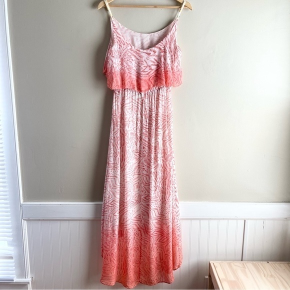 Anthropologie Sanctuary Sleeveless Flounce‎ Midi Dress in Pink & White, Size XS - Picture 9 of 10
